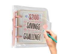 Savings Book,$2100 Money Saving Challenge Binder Trackers | Reusable Cash Saver Planner Storage Organizer for Women Girls Students Children Teens Kids