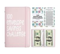 Savings Challenge - A5 Size | Budget Binder - 100 Envelope Challenge Binder - Organizer for Income, Budget Management, Low Purchase Funds,