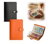 Savings Challenge Book (50 Pages), 2026 New 100 Envelopes Money Saving Challenge, Stylish Money Saving Wallet, Cash Budget Money Saving Book for Couples, Offices and Home (Orange, Black)