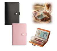 Savings Challenge Book (50 Pages), 2026 New 100 Envelopes Money Saving Challenge, Stylish Money Saving Wallet, Cash Budget Money Saving Book for Couples, Offices and Home (Pink, Black)