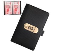 Savings Challenge Book, Money Box with Password Lock - Budget Planner 100 Pages Wallet Organizer for Travel Goals Work Transfer Outcomes