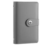 Savings Challenge Book, Money Saving Wallet, 100 Envelope Binder Stylish Leather Cash Bag, for Budget Financial Planning (B-7)