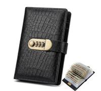 Savings Challenge Book with Combination Lock, Money Saver Wallet, 100 Envelope Savings Challenge Alternative, Secure Cash-Stuffing Budget Planner for Home, Office, Travel, Couple (50 Pages)