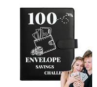 Savings Challenge Book with Envelopes, 100 Day Savings Challenge Collector | Binder Envelope - 100 Envelopes Binder to Motivate the of de