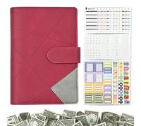 Savings Challenge Book with Envelopes, Pack of 25 Money Book, 6-Ring Money Folder for Loose Sheets with Magnetic Buckle for Budgeting and Saving Money Uozonit