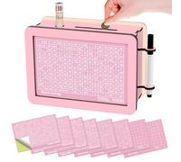 Savings Challenge Box Wooden Money Saving Boxes for Adults Wooden Piggy Bank Reusable Money Box Cash Vault With 6 Amounts 2 DIY Target Money Notes