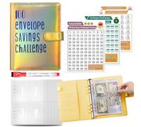 Savings Challenges Book with Envelopes - 100 Envelopes Savings Challenge Binder | Fun and Organized Savings Challenges Book with Envelopes and Tracker for Budgeting Planner