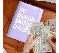 Savings with Sachets | Shopping Organizer with Document Holder, 100 Days Planner with Progressive Tracking to Save 5050 Dollars for Adults and Children