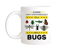 Saviola - I May Spontaneously Talk About Bugs Mug, Funny Bug Catching Mug For Bug Catcher, Insect Entomology Mug For Future Entomologist, 11oz Novelty Coffee Mug/Cup