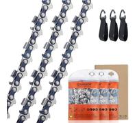 Savior 3-Pack Chainsaw Chain for 20 Inch Bar, 76 Links, .058" Gauge, .325" Pitch, Compatible with Hyundai HYC6200X, Timberpro 62CC and Other Chainsaws
