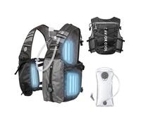 SAVIOR COOL Cooling Hydration Backpack with 3 Removable Ice Packs, 2L BPA-Free Water Bladder, Adjustable Lightweight Outdoor Vest for Running, Trail Running, Hiking, Cycling, and Marathon Training