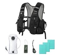SAVIOR COOL Cooling Running Vest with 2L Water Bladder, 10L Hydration Backpack, Up to 180 Minutes Cold Relief, Reflective Details for Marathon, Trail Running, Cycling & Long Distance Training