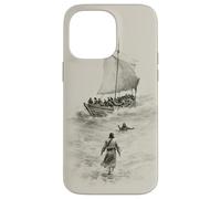 Savior on the Sea of Galilee Minimal Christian Bible Scene Case for iPhone 14 Pro Max