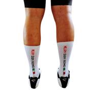 Saviour Cycling | The Monuments | Milan San Remo | White Pro Cycling Socks | 17cm Cuff | Q-Skin | Size Small/Medium (36-42 EU) Large/XLarge (43-48) Large to Extra Large 43/48 EU