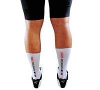 Saviour Cycling | The Monuments | Paris Roubaix | White Pro Cycling Socks | 17cm Cuff | Q-Skin | Size Small/Medium (36-42 EU) Large/XLarge (43-48) Large to Extra Large 43/48 EU