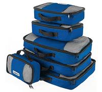 Savisto Packing Cubes 6 Piece Set, Durable & Lightweight Travel Essentials For Suitcases - Includes 1 XL, 2 L, 2 M, 1 S - Available in 8 Stylish Colours - Midnight Blue