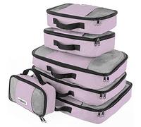 Savisto Packing Cubes - Small, Medium, Large, XL (6-Piece Set) - 7 Colours (1x XL / 2x L / 2x M / 1x S, Pastel Lavender)