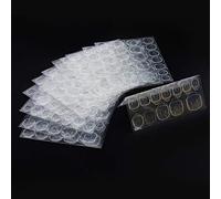 SAVITA 10 Sheets/240pcs Double Sided Nail Adhesive Tabs Waterproof Breathable Jelly Adhesive Tab Glue Sticker for Fake Nails