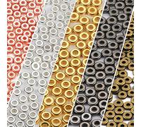 SAVITA 1000pcs Flat Round Spacer Beads for Jewelry Making 6mm Metal Disc Loose Spacer Beads for Bracelets Making for DIY Necklaces Jewelry Crafts (5 Colors)