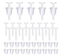 SAVITA 100pcs Clear Earrings, Plastic Transparent Earrings Replacements, Clear Ear Pins and Earring Backs for Men Women DIY Supplies, 5mm(50 Pairs)