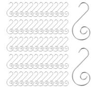 SAVITA 100pcs Ornament Hooks Christmas Tree, Ornament Christmas Tree for Ornaments Hanging Decorations (Silver)