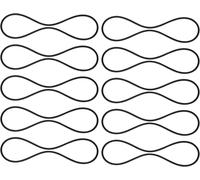 SAVITA 10pcs Universal Elastic Microphone Bands - Replacement Shock Mount Rubbe