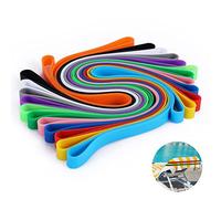 SAVITA 12 pcs Silicone Beach Towel Clips, Stretchable Beach Towel Holder Towel Bands for Beach Chair Colorful Towel Bands for Beach Chairs Pool Swim Vacation Beach Accessories (D29147)