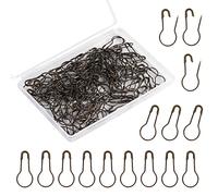 SAVITA 120pcs 22mm Bronze Metal Bulb Safety Pins for Clothes Crafting Knitting with Storage Box, Pear Shape, Perfect for Hand Sewing DIY Crafts Home Accessories