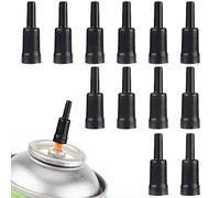 SAVITA 12pcs Butane Tank Adapter, Propane Gas Refill Adapter Gas Tank Nozzle Replacement for for Butane Tank Butane Torch Butane Lighter