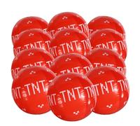 SAVITA 12pcs Pixel Theme Beach Ball, 8.66in Inflatable Beach Balls for Video Game Theme Summer Holiday Toys for Family Outdoor Activity Summer Pool Party Supplies (Red)