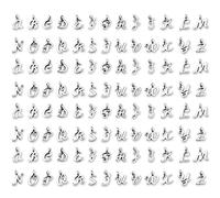 SAVITA 130 Piece ABC Letter Charms Mini Alphabet A-Z Zinc Alloy Bracelet Necklace Pendants for DIY Jewelry Making