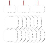 SAVITA 15pcs Sublimation Blank Pendants, MDF Personalized Sublimation Pendant with Red Hanging Ribbons Blank Discs Halloween Christmas Ornaments DIY Creation Supplies