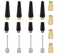 SAVITA 16pcs Ball Pump Inflation Needle Kits, Tire Air Pump Nozzle with Adapter Adaptor & Ball-Shaped Needle for Sport Ball Balloons Basketball Bike Bicycle Tires & Inflatable Inflator Toys
