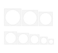 SAVITA 16pcs Large Circle Stencils for Painting, Plastic Templates 2.4-9.8 Inches Reusable Circle Stencils for Walls Paper Wood Art Projects Home Decoration(Circle, 8 Sizes)