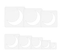 SAVITA 16pcs Moon Stencils for Crafts, Moon Template Plastic Painting&Drawing Crescent Stencil Reusable Moon Stencils for Painting Home Decoration DIY Crafts