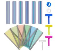 SAVITA 18pcs Guided Reading Strips Tools Set, Finger Trackers Highlight Strip Colored Overlay Focus Highlighter Pencil Grips Strip for Students Kids Classroom Essentials to Help Read