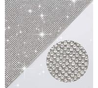 SAVITA 19440 Pieces/2 Sheets Bling Crystal Rhinestone Stickers, Self-Adhesive Rhinestone Stickers for Car Phone Decoration, DIY, 20 x 24 cm (Silver)