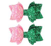 SAVITA 2 Pcs Witch Bow Hair Clips, Sparkling Bow Hair Barrette Cute Witch Theme Party Decoration for Woman Costume Accessories Gifts