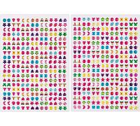 SAVITA 2000+ Rhinestone Ear Stickers 3D Glitter Sparkle Crystal Stickers for Children and Shapes (4 Sheets)