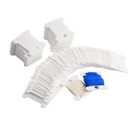 SAVITA 200pcs Plastic Floss Bobbins Cross Stitch Embroidery Cotton Thread Handicraft DIY Sewing Plastic Bobbin for Cotton Thread Sewing Storage