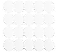 SAVITA 20Pcs 3 Inch/ 7.5 cm Acrylic Keychains Blanks Acrylic Transparent Circle Discs Acrylic Ornament Blanks for DIY Projects and Crafts