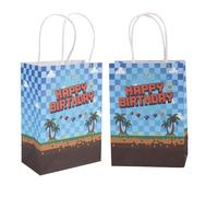 SAVITA 20pcs Birthday Party Bags, Cute Cartoon Theme Gift Favors Candy Goodie Treat Snack Bags Colorful Party Supplies Decorations for Birthday Gatherings