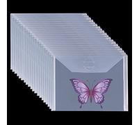 SAVITA 20pcs Clear Stamp and Die Storage Bag, 15x20cm/6x8inch Stencil Storage Pockets Resealable Plastic Bags for Die Cuts Stencil Album Stamp Scrapbooking