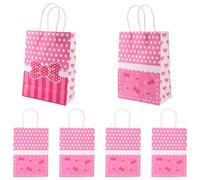 SAVITA 20pcs Pink Mouse Birthday Party Favor Bags, 8.27x5.91 Inch Cartoon Themed candy Gift Bags Party Goodie Packing Supply Funny Decoration for Boys Girls Birthday