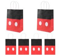 SAVITA 20pcs Red Mouse Birthday Party Presents Favor Bags, 8.27x5.91 Inch Cartoon Themed Candy Snack Treat Gift Bags Party Goodie Packing Supply Funny Decoration for Boys Girls Birthday