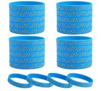 SAVITA 24pcs Blue Silicone Wristbands, Blue with Gold Ring Silicone Bracelets Video Games Character Bracelets Cartoon Theme Party Decorations for Birthday Party Decorations