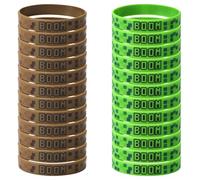 SAVITA 24pcs Pixel Theme Silicone Bracelets, Small Silicone Bracelets Mining Theme Goodie Bag Fillers Goodie Bag Favors for Kids Birthday Decorations Party Supplies