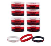 SAVITA 24pcs Silicone Bracelets Wristbands, Party Birthday Decorations Web Merch Pattern Printed for Theme Party Favors Gifts