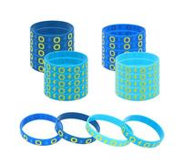 SAVITA 24pcs Silicone Wristbands Bracelets, Blue Cartoon Character Bracelets Funny Stylish Cartoon Themed Party Decoration Accessories for Birthday Party Supplies