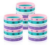 SAVITA 24pcs Spider Silicone Bracelets, 4 Colors Spider Web Wristbands Ideal Birthday Halloween Cosplay and Themed Party Favors and Decoration Supplies for Kids Boys Girls